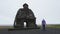 Iceland. Sculpture of Bardur on Snaefellsnes peninsula in West Iceland