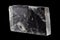 Iceland spar also known as transparent calcite mineral from Mexico, isolated on a pure black background