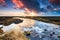 Iceland sunrise stream