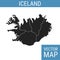Iceland vector map with title