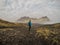 Iceland - Viking Man and Spiky mountains