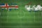 Iceland vs Netherlands Soccer Match, national colors, national flags, soccer field, football game, Copy space