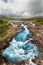 Iceland: Waterfall with blue coloring
