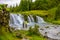 Iceland waterfall fishing