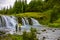 Iceland waterfall fishing
