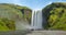 Iceland waterfall Skogafoss in Icelandic nature landscape - Video Timelapse
