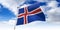 Iceland - waving flag - 3D illustration