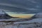 Iceland winter landscape view water and reflection with blue sky