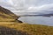 Icelandic coast in autumn, cloudy