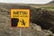 Icelandic Danger sign - falling off cliff