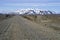 Icelandic Dirt Tracks with Ok volcano in the background