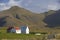 An Icelandic farmhouse and church