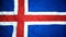 Icelandic Flag Seamless Video Loop