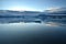 Icelandic glacial lake with mountains.