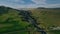 Icelandic green hills and panoramas. Fjadrargljufur canyon