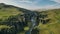 Icelandic green hills and panoramas. Fjadrargljufur canyon