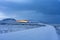 Icelandic huge greenhouse glasshouse winter time