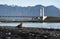 Icelandic landscape, bridge above glacier channel