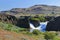 Icelandic Landscape at Hjalparfoss Waterfall in Thjorsardalur, Western Iceland