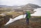 Icelandic landscape - view on amazing valley