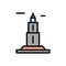 Icelandic, lighthouse icon. Simple color with outline vector elements of pharos icons for ui and ux, website or mobile application