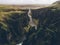 Icelandic panoramas, aerial view on the lands