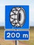 Icelandic traffic sign indicating that snow chains are required