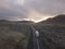 Icelandic wild landscape view iceland road