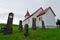 Icelandig rural church and cemetery, Iceland