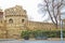 Icheri Sheher in Baku. Azerbaijan . Gate of the old fortress, entrance to Baku old town. Baku, Azerbaijan. Walls of the Old City i