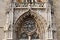 ichly decorated stone elevation detail of the Matthias neo gothic church in Budapest