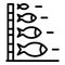 Ichthyology measurement icon, outline style