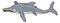 ichthyosaurus fish shark dinosaur ancient vector illustration transparent background