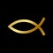 Ichthys fish sign isolated christian god religion