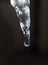 Icicle on a black background