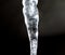 Icicle on a black background