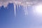Icicle and blue sky