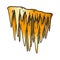 Icicle Stalactite Frost Element Color Vector