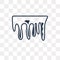 Icicle vector icon isolated on transparent background, linear Icicle transparency concept can be used web and mobile