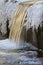 Icicles Around Waterfall