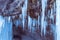 Icicles cave in Minnesota