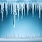 Icicles hanging downwards - ai generated image