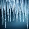 Icicles hanging downwards - ai generated image