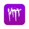 Icicles icon digital purple