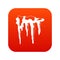 Icicles icon digital red