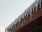 Icicles on the roof of the cottage