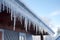 icicles on a roof. Generative AI