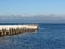 Icicles and seagulls on a pier