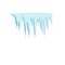 Icicles. Spring drops, vector illustration