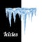 Icicles, vector set illustration for your design